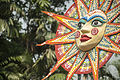 A motif of sun at Mangal Shobhajatra procession in Pohela Boishakh celebration at Dhaka