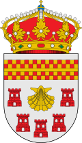 Representación heráldica del blasón aprobáu