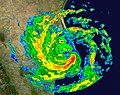 Image 20Radar image of Hurricane Erika making landfall over Northeastern Mexico (from Tropical cyclone observation)