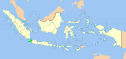 Kaart van de Provincie Banten in Indonesië