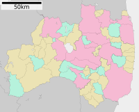 若松城の位置（福島県内）