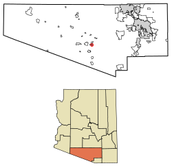 Location of Ali Molina in Pima County, Arizona.