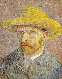 Vincent van Gogh, Self-Portrait with Straw Hat, 1887