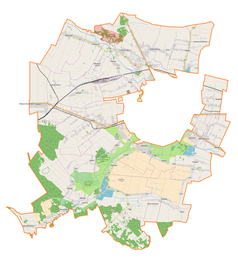 Mapa konturowa gminy wiejskiej Zamość, na dole po lewej znajduje się punkt z opisem „Wólka Wieprzecka”