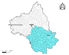 La Bastide-Solages dans l'arrondissement de Millau en 2020.