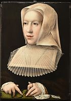 Margaretha van Oostenrijk als weduwe (na 1518) door Bernard van Orley