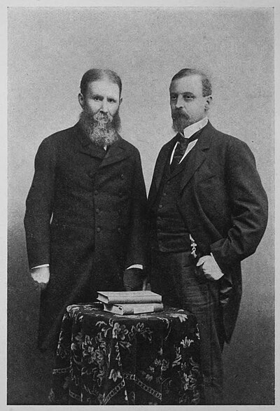 alt = HENRYK SIENKIEWICZ AND JEREMIAH CURTIN, WARSAW, 1900