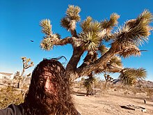 Mike Sapone in front of Joshua Tree