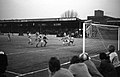 Jogo entre Wimbledon e Oxford United na antiga terceira divisão inglesa na temporada 1981-82.