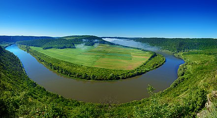 Dniester Canyon National Nature Park near Chervona mountain