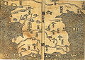 Dokdo (Usan, 于山) telah ditarik di sebelah barat Ulleung (鬱陵島). (1530, Korea)