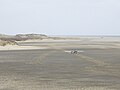 Een vliegtuig landt op Sable-eiland