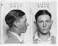 Foto segnaletica di Clyde Barrow