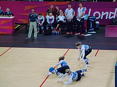 Great Britain women's goalball team defending (Sep 2012).