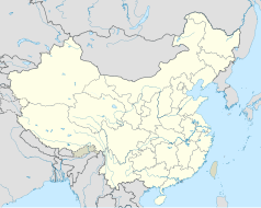 Mapa konturowa Chin, na dole po prawej znajduje się punkt z opisem „Zhangzhou”