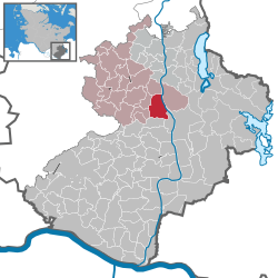 Elhelyezkedése Schleswig-Holstein térképén