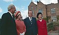 President Richard Nixon and First Lady Pat Nixon with Queen Elizabeth II and Prime Minister Edward Heath at Chequers, 1970