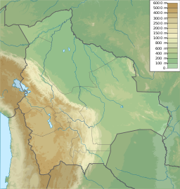 Location of Laguna Mandioré in Brazil.