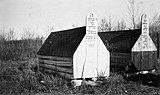 Graves in Jewish cemetery at Lipton Colony, Saskatchewan, 1916