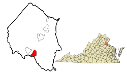 Location in Stafford County and the state of Virginia.