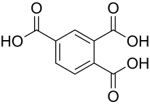 Structuurformule van trimellietzuur