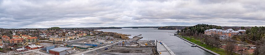 View east from Norrtälje Hamnplan