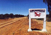 A sign marking the Tropic of Capricorn in Atsimo-Andrefana Region, Madagascar