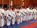 Image 2Karatekas at a dojo with different colored belts (from Karate)