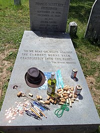 Admirers of Fitzgerald's work often deposit mementos at his gravesite.