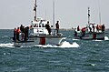 A pair of 44-foot Motor Life Boats (MILB) during a commissioning ceremony for the Yemen Coast Guard after being transferred from the US Coast Guard