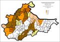 Proporcja Chorwatów w Brčku według osadnictwa 1961