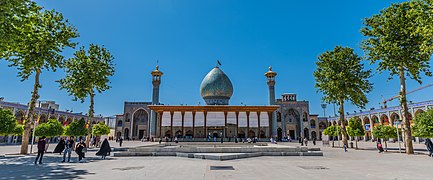 The shrine of Shah Cheragh houses the remains of Sayyid Ahmad, son of Imam Musa al-Kazim