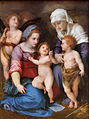 Andrea del Sarto: Madonna mit Kind, dem Johannesknaben, Elisabeth und einem Engel, Alte Pinakothek, München