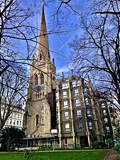 South face of Spire House (formerly Christ Church, Lancaster Gate)