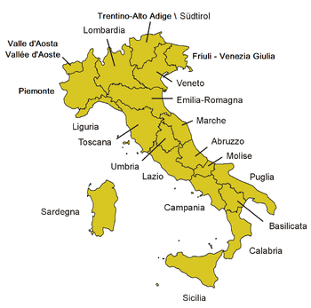 Mappa dell'Italia cliccabile