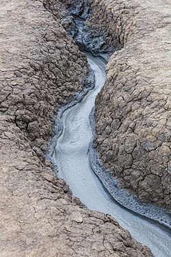 Mud volcanoes, Buzau, Romania.