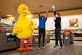 Big Bird met Billy Eichner en Michelle Obama