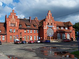 Järnvägsstationen i Braniewo.