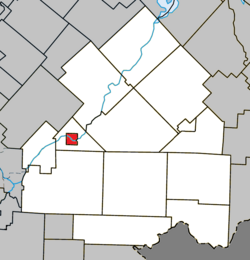 Location within Le Haut-Saint-François RCM