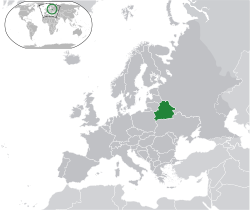 Ligging van Belarus