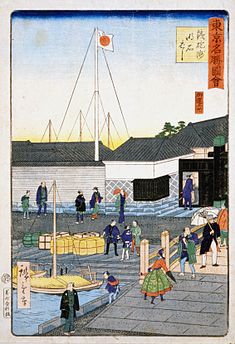 Teppōzu Akashi-bashi, Hiroshige III, 1870