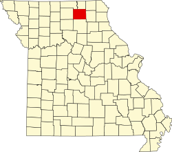 Karte von Adair County innerhalb von Missouri