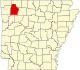 State map highlighting Madison County