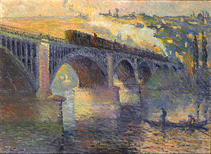 Robert Antoine Pinchon, Le Pont aux Anglais, soleil couchant (1905), musée des Beaux-Arts de Rouen.