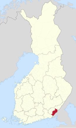 Kaart met de locatie van Lappeenranta