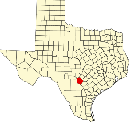 Locatie van Bexar County in Texas