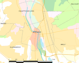 Mapa obce Montargis