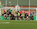 TB Tvøroyri mod B68 Toftir ved den allersidste og afgørende kamp i Effodeildin i 2012, hvor TB tabte 1-4, men vandt kampen om at bevare pladsen. B68 Toftir rykkede ned.