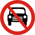 No motor vehicles except motorcycles