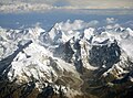 旅客機から見た天山山脈